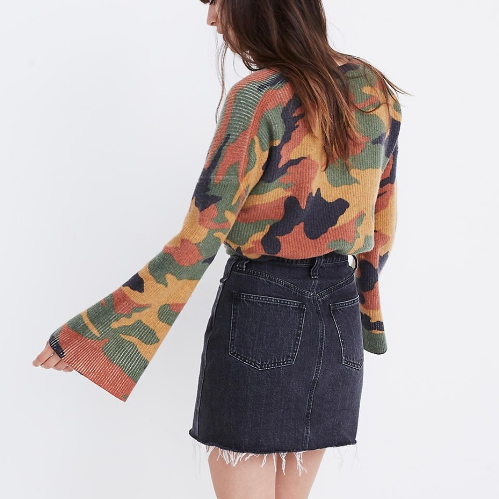 Madewell Rigid Denim A-line in Hideaway Wash